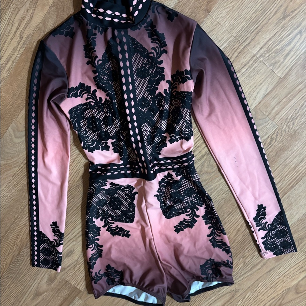 Stylish Pink and Black Kids One Piece